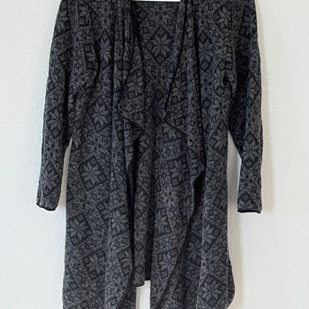 EUC Dale of Norway Wool Snowflake Open Front Sweater